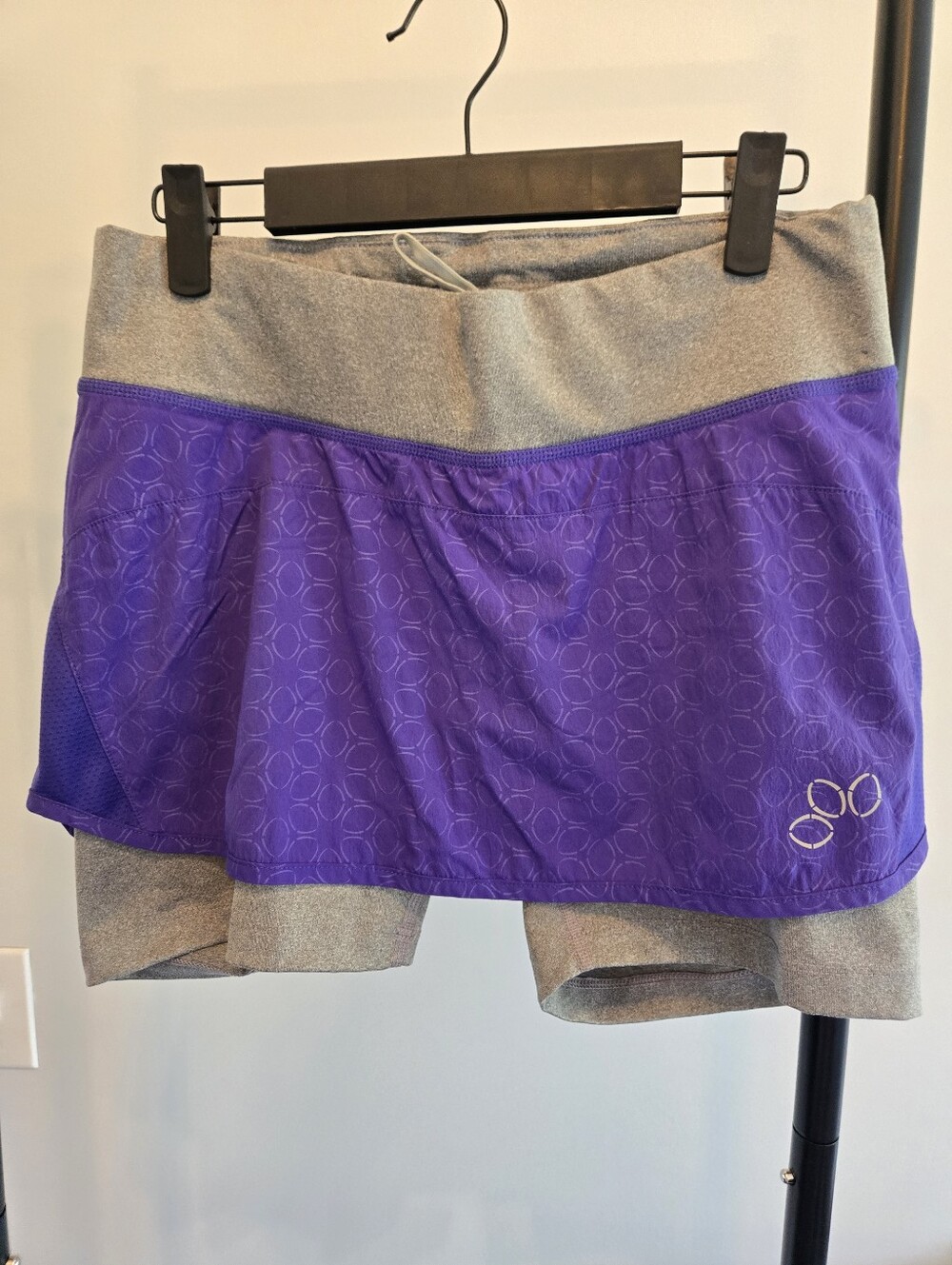 REI Co-op Women’s Small Purple Grey Running Skort Athletic Skirt Built-In Shorts
